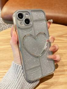 Odporna na wstrząsy powłoka 3D Big Love Heart Design Prosta obudowa z dopaminą kompatybilna z Iphone 15, Iphone 15 Pro, Iphone 15 Pro Max