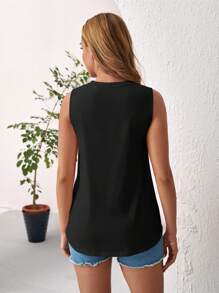SHEIN Maternidad Top tank amamantamiento - Negro - Ver 2