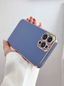 Vỏ điện thoại mạ điện trơn tương thích với iPhone15/15Plus/15Pro/15Promax - Xám - Xem 5