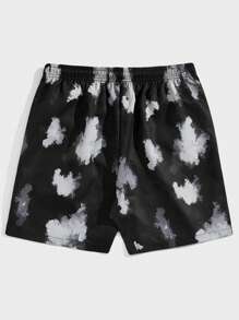 ROMWE MEN Street Life Nam Đồ họa thiên thần & Khẩu hiệu Nhuộm buộc Eo dây rút Quần short - Nhiều màu - Xem 2