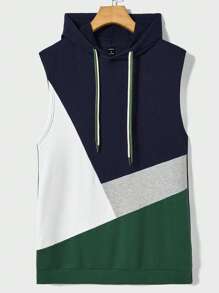 Manfinity RebelGame 男士撞色抽繩連帽衫 - 彩色 - 查看 1