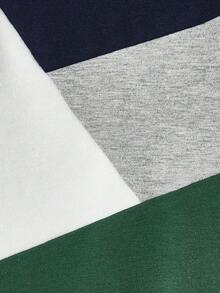 Manfinity RebelGame 男士撞色抽繩連帽衫 - 彩色 - 查看 3