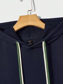 Manfinity RebelGame 男士撞色抽繩連帽衫 - 彩色 - 查看 4