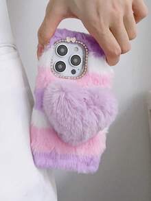 Rhinestone & Heart Decor Vỏ điện thoại sang trọng - Nhiều màu - Xem 3