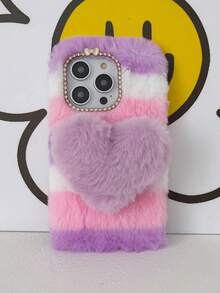 Rhinestone & Heart Decor Vỏ điện thoại sang trọng - Nhiều màu - Xem 4