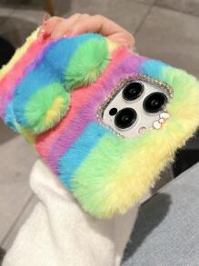 Rhinestone & Heart Decor Vỏ điện thoại sang trọng - Nhiều màu - Xem 2