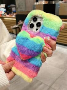 Rhinestone & Heart Decor Vỏ điện thoại sang trọng - Nhiều màu - Xem 3