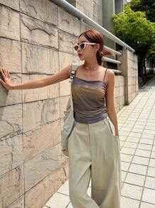 DAZY Drawstring Side Cami Top - Multicolor - View 4