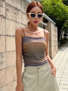 DAZY Drawstring Side Cami Top - Multicolor - View 8