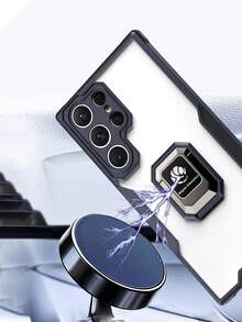 Vỏ điện thoại chống rơi có giá đỡ vòng nam châm - màu đen - Xem 4