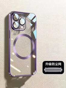 全新 CD 镂空带镜头膜手机壳适用于 16/16 Pro/16 Pro Max/16E，磁性软保护套，防摔外壳，适合女性 - 紫色 - 查看 6