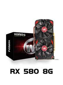 Tarjeta Gráfica Veineda Radeon Rx 580 De 8 Gb, Tarjeta De Vídeo Para Juegos, Gddr5 De 256 Bits, Gpu Amd Rx580, Pcie 3,0, Para Ordenador De Sobremesa Entusiasta - Burdeos - Ver 1