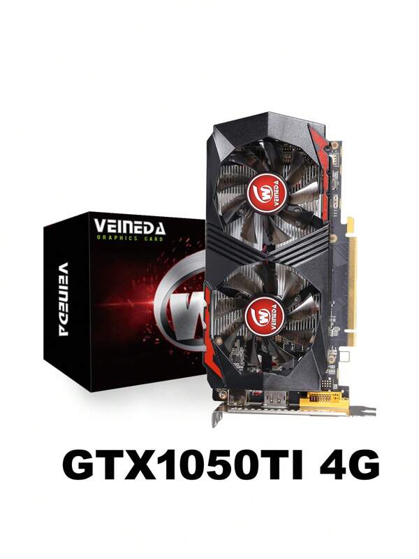 VEINEDA GTX 1050 Ti 4GB 顯卡遊戲視頻卡，DDR5 PCI-E 128 位，rtx1050ti4gb GPU 兼容 ...