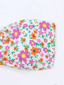 Swim Mod Summer Beach Ditsy Floral Print Bandeau Bikini Set - Multicolor - View 6