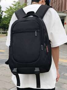 Men Minimalist Medium Laptop Backpack Black - Black - View 6