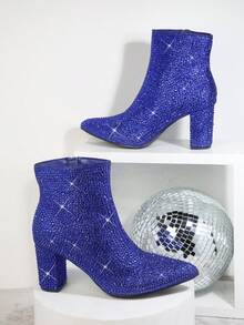 包頭踝高美式短靴 - 寶藍色 - 查看 4