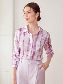 MOTF PREMIUM 紮染直筒襯衫 - 彩色 - 查看 2