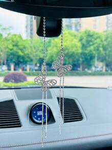 Rhinestone Butterfly Trang trí treo xe trang trí - Nhiều màu - Xem 1