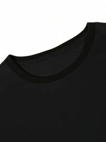 NITAGUT Men Letter Graphic Colorblock Tee & Drawstring Waist Shorts - Multicolor - View 6