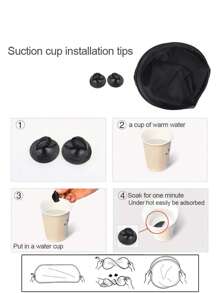 4 piezas Sombrilla de ventana de coche lado - Negro - Ver 6