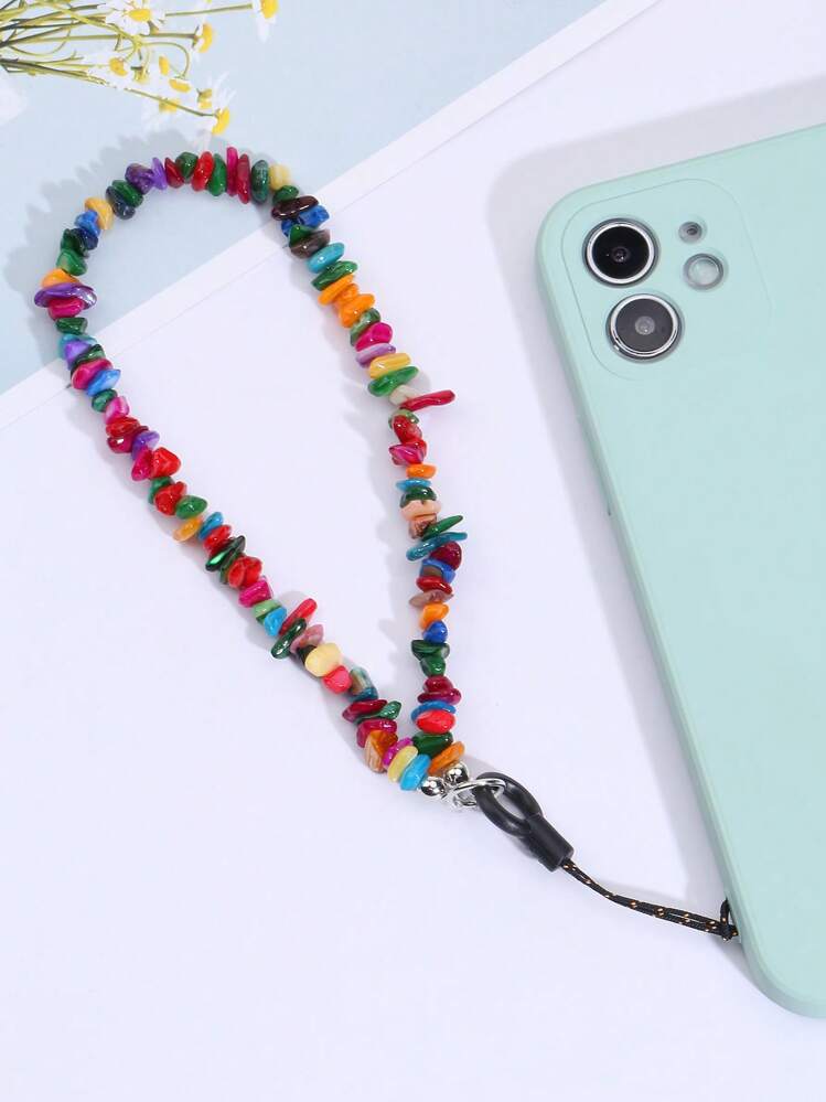 Plastic Beaded Anti-lost Phone Lanyard - Multicolor - View 1