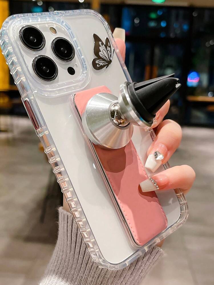 磁性防摔手機殼附支架 - 粉色 - 查看 4