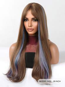 Tóc Giả Tổng Hợp Xoăn Dài Có Bangs - Nhiều màu - Xem 4