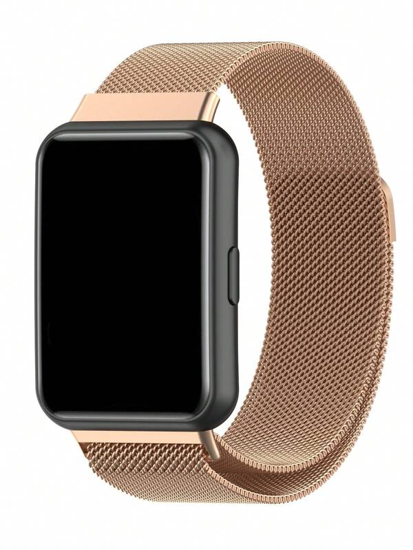 1 pieza Correa milanesa magnética de malla de acero respirable para Huawe Watch Band Fit 2/Fit/Huawe Band 7/Band 6/6Por/Honor Band 7/6/Fit 3/GT5 Pro /GT4/GT5/Watch 3/GT3/Honor Watch 5/Band 8/9 (solo correa sin reloj)