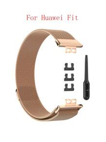 1 chiếc cho dây đeo đồng hồ Fit 2/Fit/Huawe Band 7/Band 6/6Por/Honor Band 7/6/Fit 3/GT5 Pro /GT4/GT5/Watch 3/GT3/Honor Watch 5/Band 8/9 Dây đeo từ tính Milan Dây đeo lưới thép thoáng khí (Chỉ có dây đeo không có đồng hồ) - Hoa hồng vàng - Xem 6