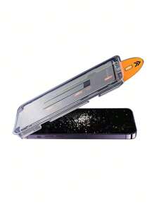 1 buc. Film de protecție pentru ecran din sticlă temperată anti-spion compatibil cu modelele Apple Iphone 11/12/13/14/15/16 compatibil cu iPhone 16/16 Plus/16 Pro/16 Pro Max/15/15Pro/15 Plus/15 Pro Max - Negru - Vizualizare 2