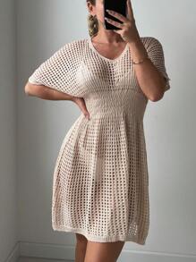 Áo che Nữ cắt màu trơn - Màu be - Xem 4