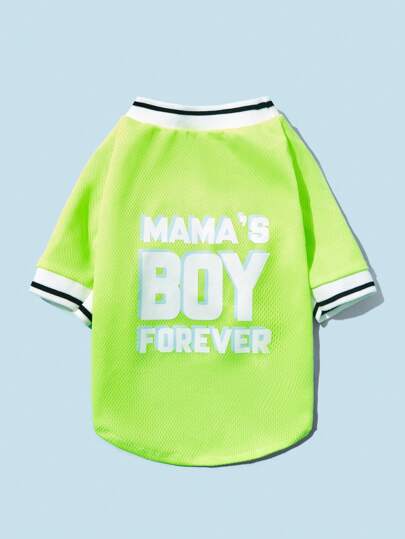 PETSIN 1pc Slogan Graphic Pet Tee For Dog And Cat For Spring And Summer