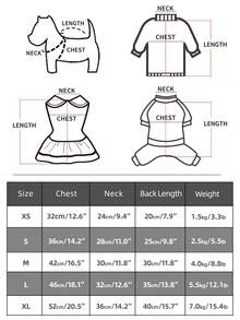 1入組字母圖案寵物T恤衫適用於狗狗和貓適合春天和夏天 - 黑色 - 查看 4