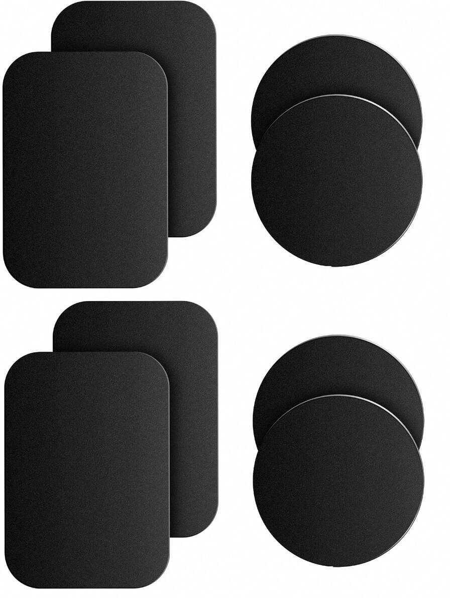 8 piezas magnético Móvil trasero Pegatina - Negro - Ver 1