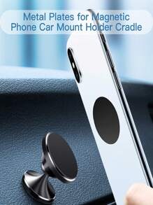 8 piezas magnético Móvil trasero Pegatina - Negro - Ver 2