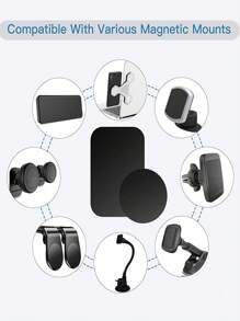 8 piezas magnético Móvil trasero Pegatina - Negro - Ver 6