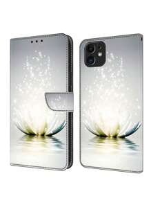 GLANDOTU Ốp điện thoại bằng da PU [có nam châm], dạng gập có chân đế, kiểu ví, họa tiết hoa sen, tương thích với Samsung Galaxy và các dòng điện thoại khác. Phiên bản quốc tế, không phải phiên bản nội địa. - Nhiều màu - Xem 1