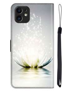 GLANDOTU Ốp điện thoại bằng da PU [có nam châm], dạng gập có chân đế, kiểu ví, họa tiết hoa sen, tương thích với Samsung Galaxy và các dòng điện thoại khác. Phiên bản quốc tế, không phải phiên bản nội địa. - Nhiều màu - Xem 2