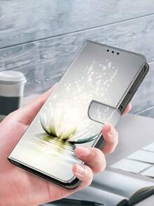 GLANDOTU Ốp điện thoại bằng da PU [có nam châm], dạng gập có chân đế, kiểu ví, họa tiết hoa sen, tương thích với Samsung Galaxy và các dòng điện thoại khác. Phiên bản quốc tế, không phải phiên bản nội địa. - Nhiều màu - Xem 5