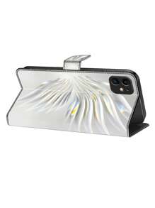 GLANDOTU Crystal Wings PU lederen flip portemonnee hoesje Magnetische sluiting Folio Zacht TPU gevoerd schokbestendig hoesje Compatibel met Samsung Galaxy  en andere mobiele telefoonmodellen.