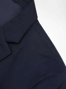 CLOUDSTYLE 男士拼接細節單釦西裝外套 - 藏蓝色 - 查看 6