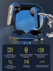 Màn hình cảm ứng Tai nghe không dây chống nước - màu đen - Xem 5