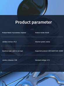 Màn hình cảm ứng Tai nghe không dây chống nước - màu đen - Xem 6