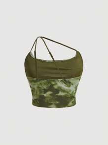 SHEIN MOD Plus Tie Dye Ruched Cami Top For Summer - Multicolor - View 2