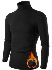 Manfinity Sport Corelite Men Solid High Neck Sports Tee - Black - View 5