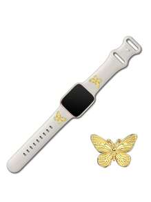 1 dây đeo đồng hồ silicon trang trí hình bướm Tương thích với Apple Watch - Nhiều màu - Xem 2