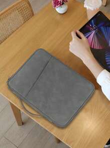 1 pieza Bolso para ordenador unicolor - Gris Oscuro - Ver 2