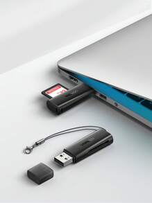 UGREEN Adaptador Lector De Tarjeta Usb 3.0 Sd Micro Sd Tf Para Laptop Accesorios Lector De Tarjeta Multi Inteligente - Negro - Ver 2