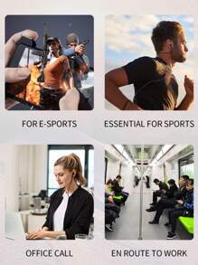 3.5mm插頭入耳式有線耳機，環繞音效音樂耳機，適用於多種設備