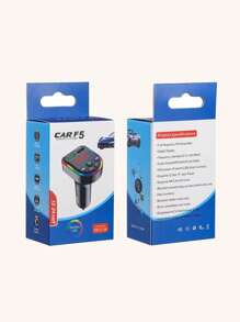 1pc Multifunctional Car Charger With Atmosphere Light - Black - View 6